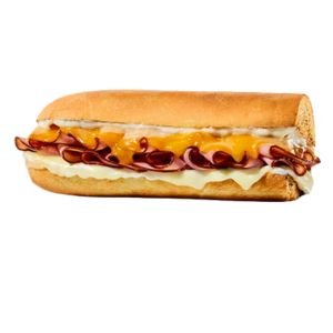 Jimmy John’s Ham and Three Cheese Melt toasted sandwich
