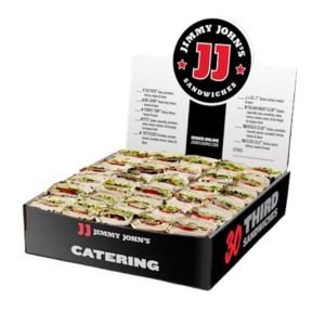 Box of 30 mini sandwiches.