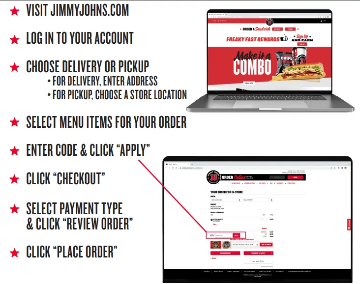 How to Redeem Jimmy John’s Promo Codes on the Website
