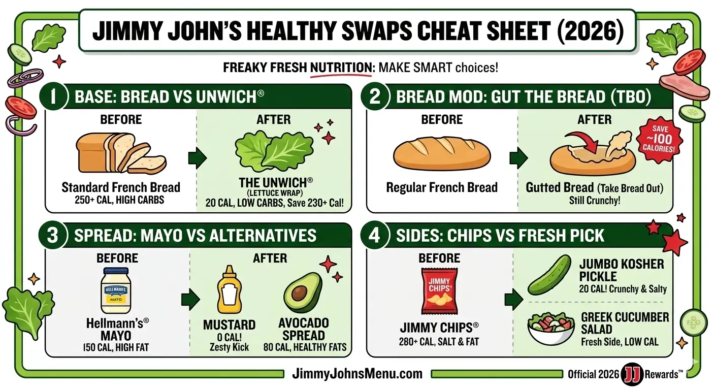 Jimmy John’s Healthy Swaps Cheat Sheet (2026)